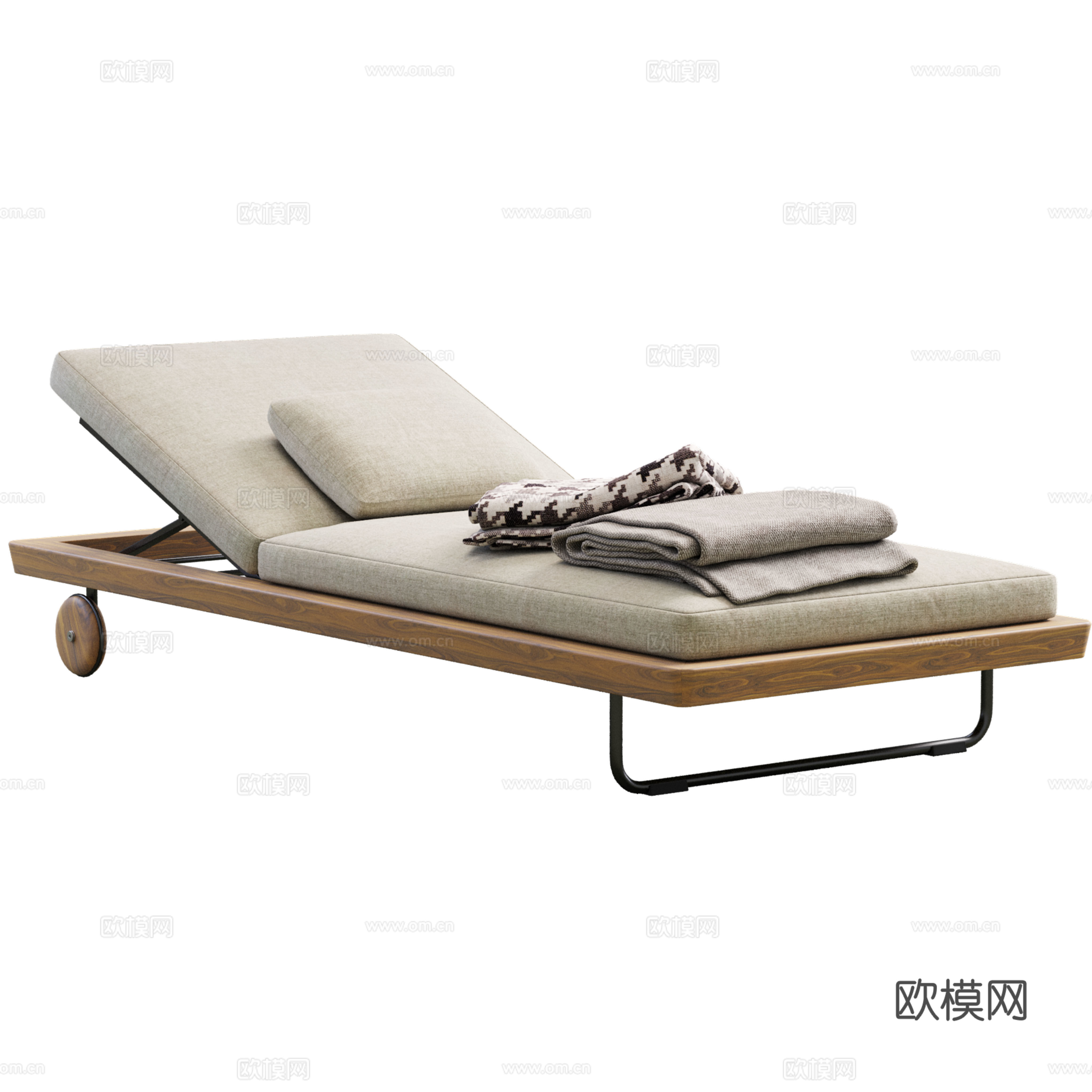 现代意式躺椅3d模型