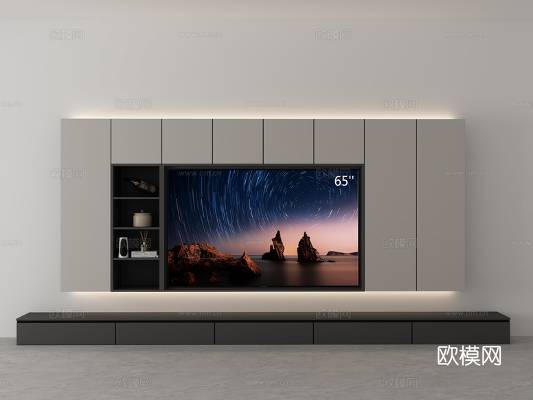 電視柜3d模型下載