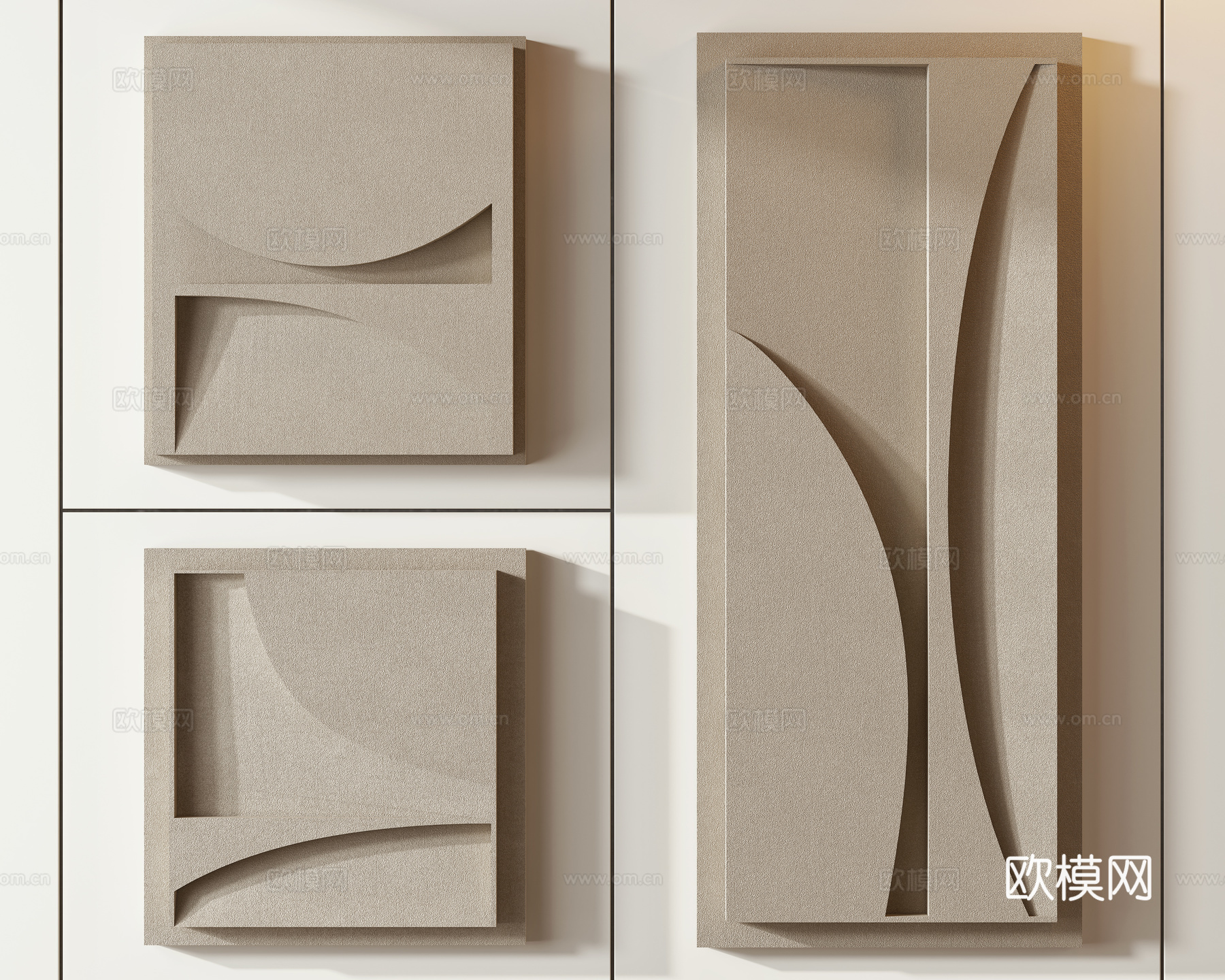 现代墙饰挂件3d模型