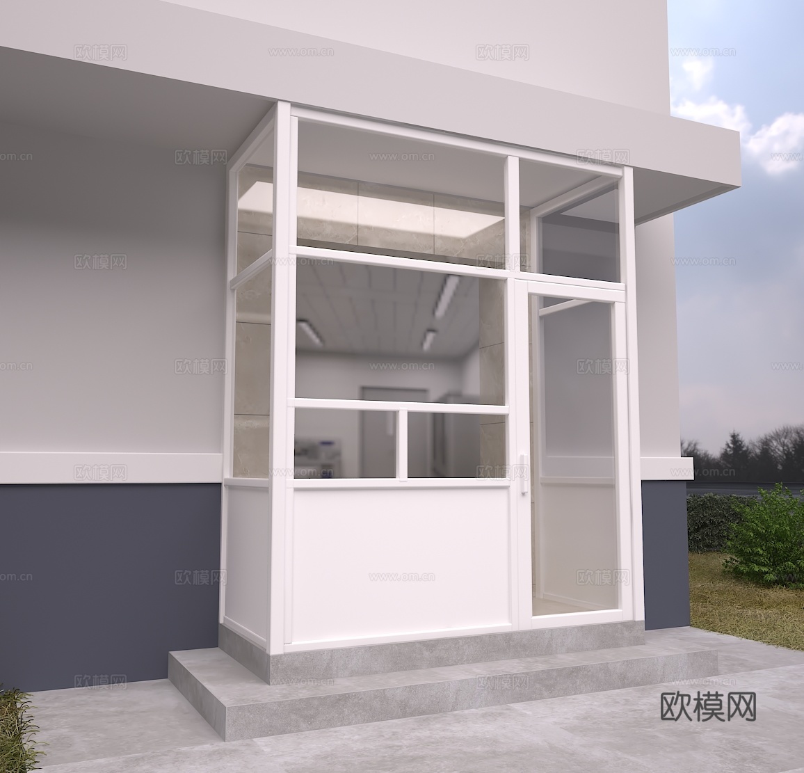 现代塑钢窗 门窗系统 门窗3d模型