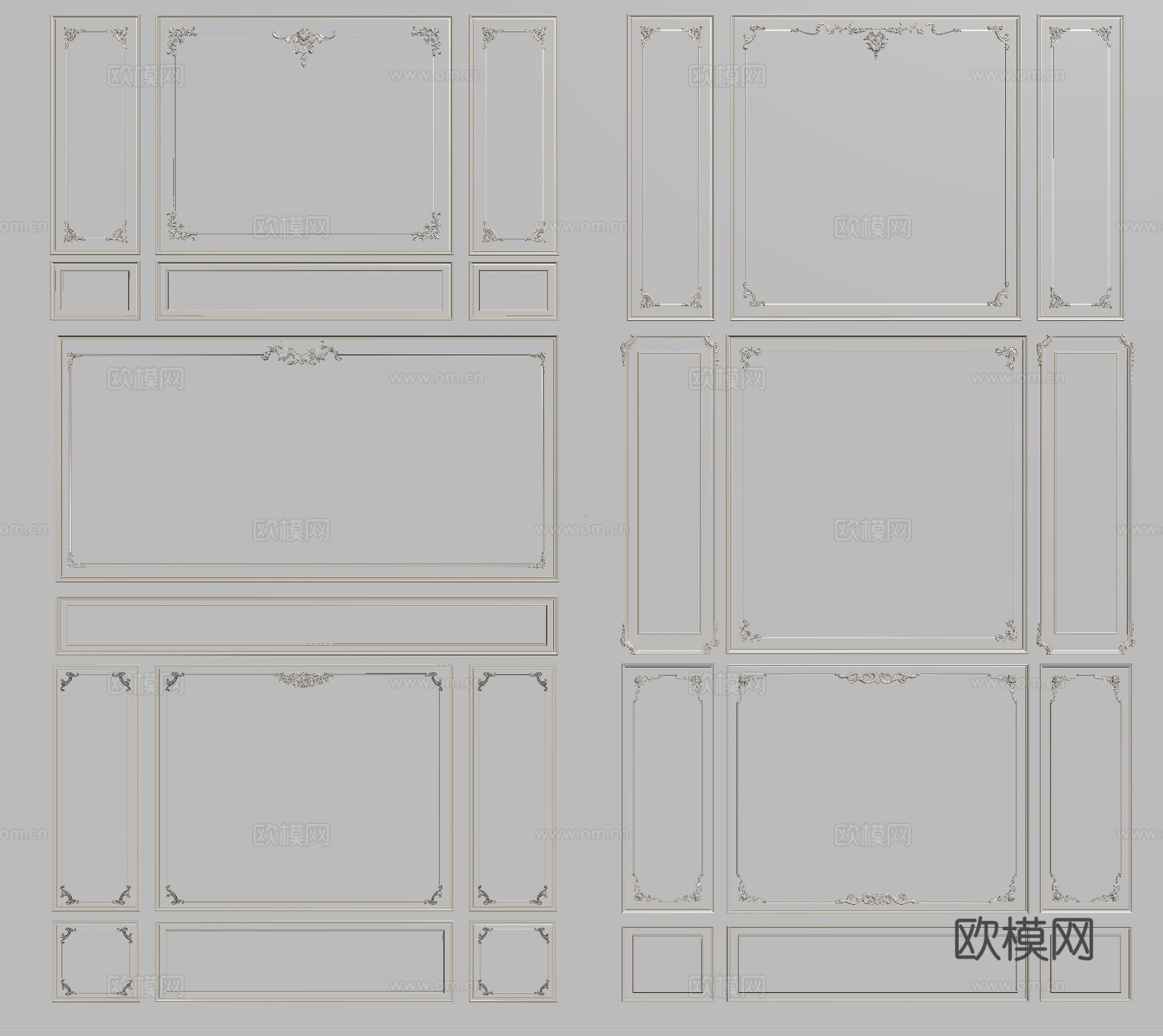 线条 石膏线 角线 檐线su模型