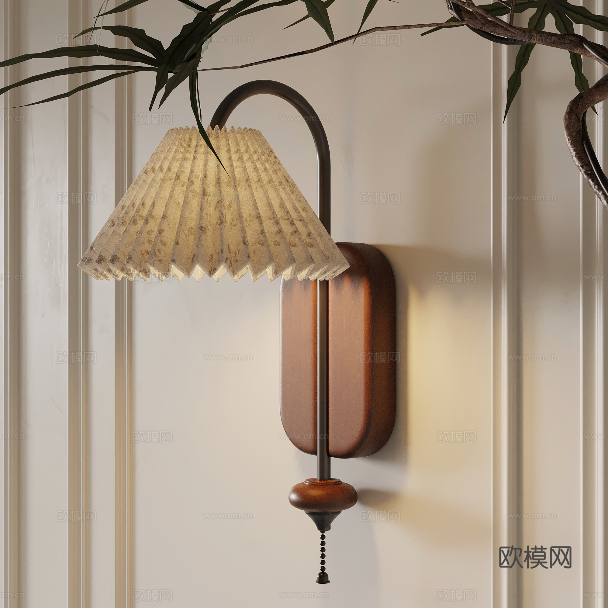 壁灯 法式中古风壁灯3d模型