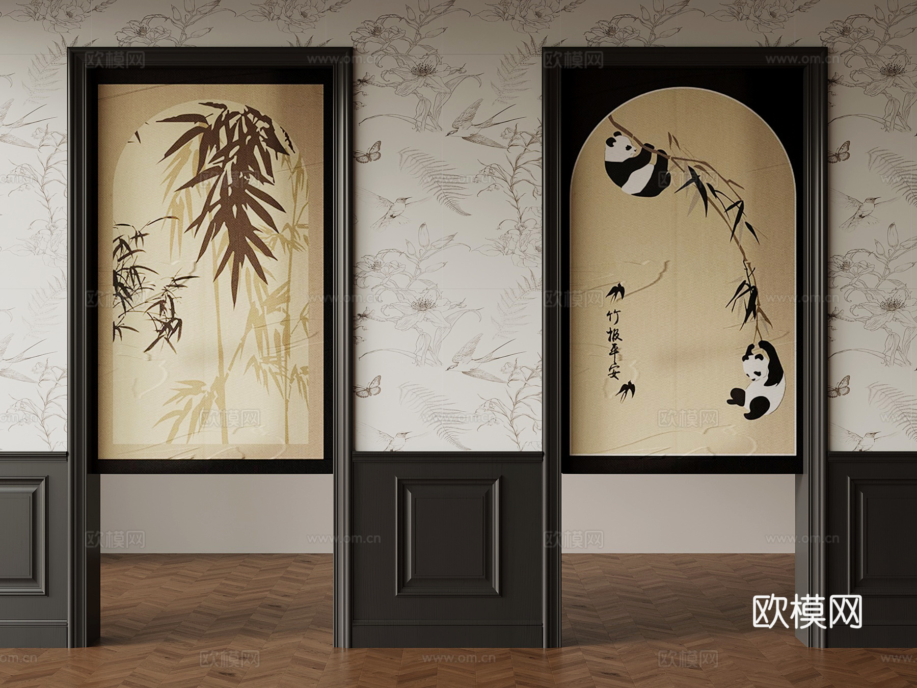 门帘 法式门帘3d模型