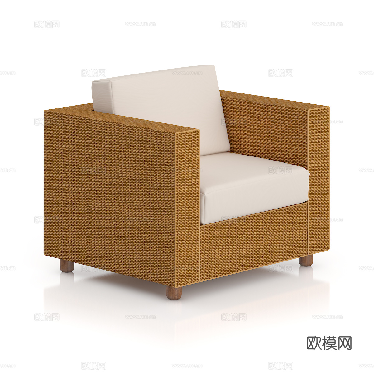竹藤沙发3d模型