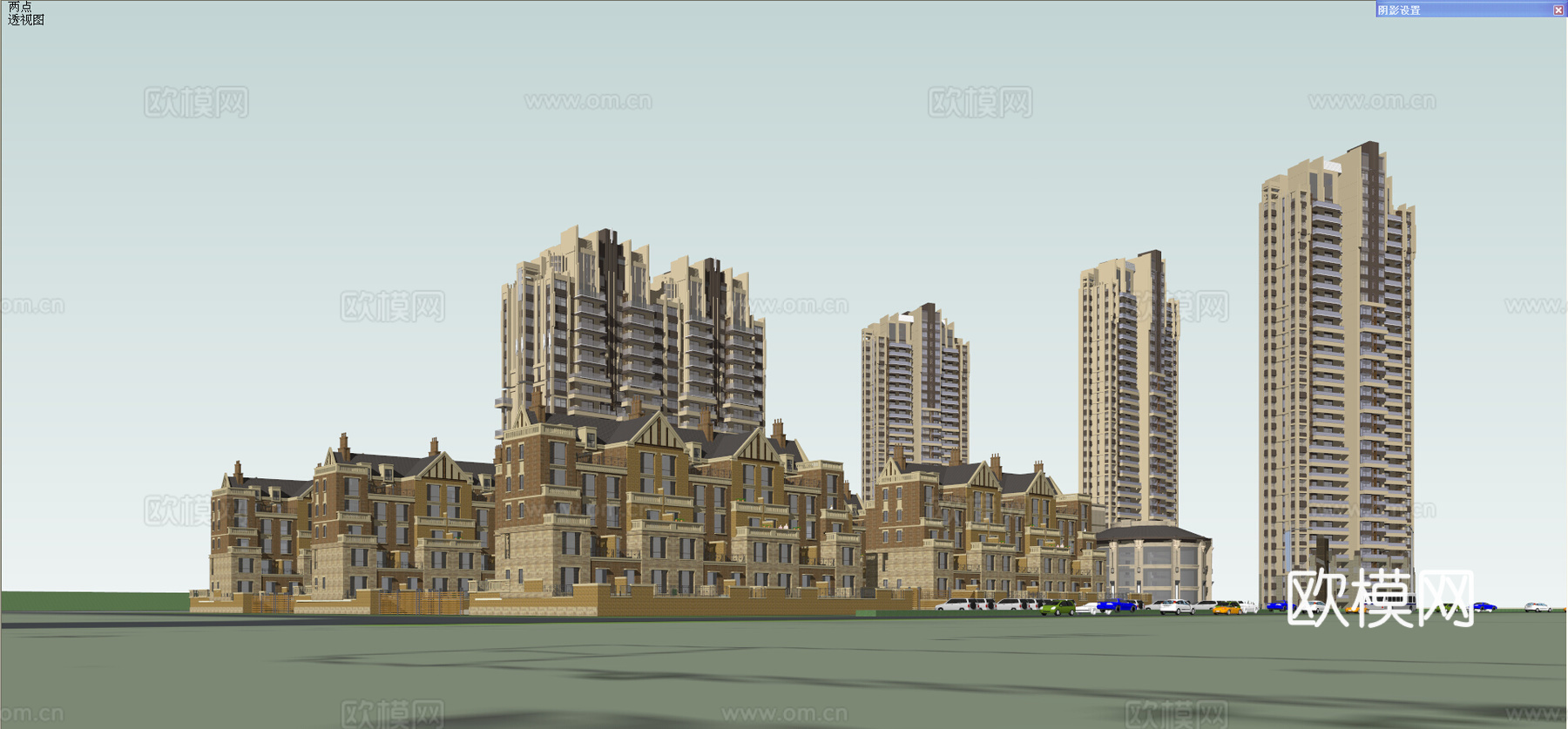中华大街新古典小区+英式洋房su模型