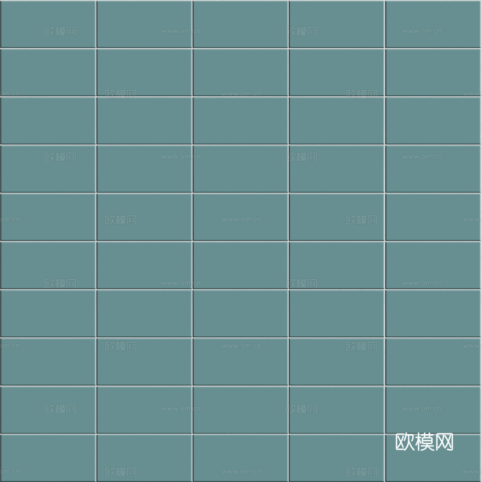 蓝色砖墙