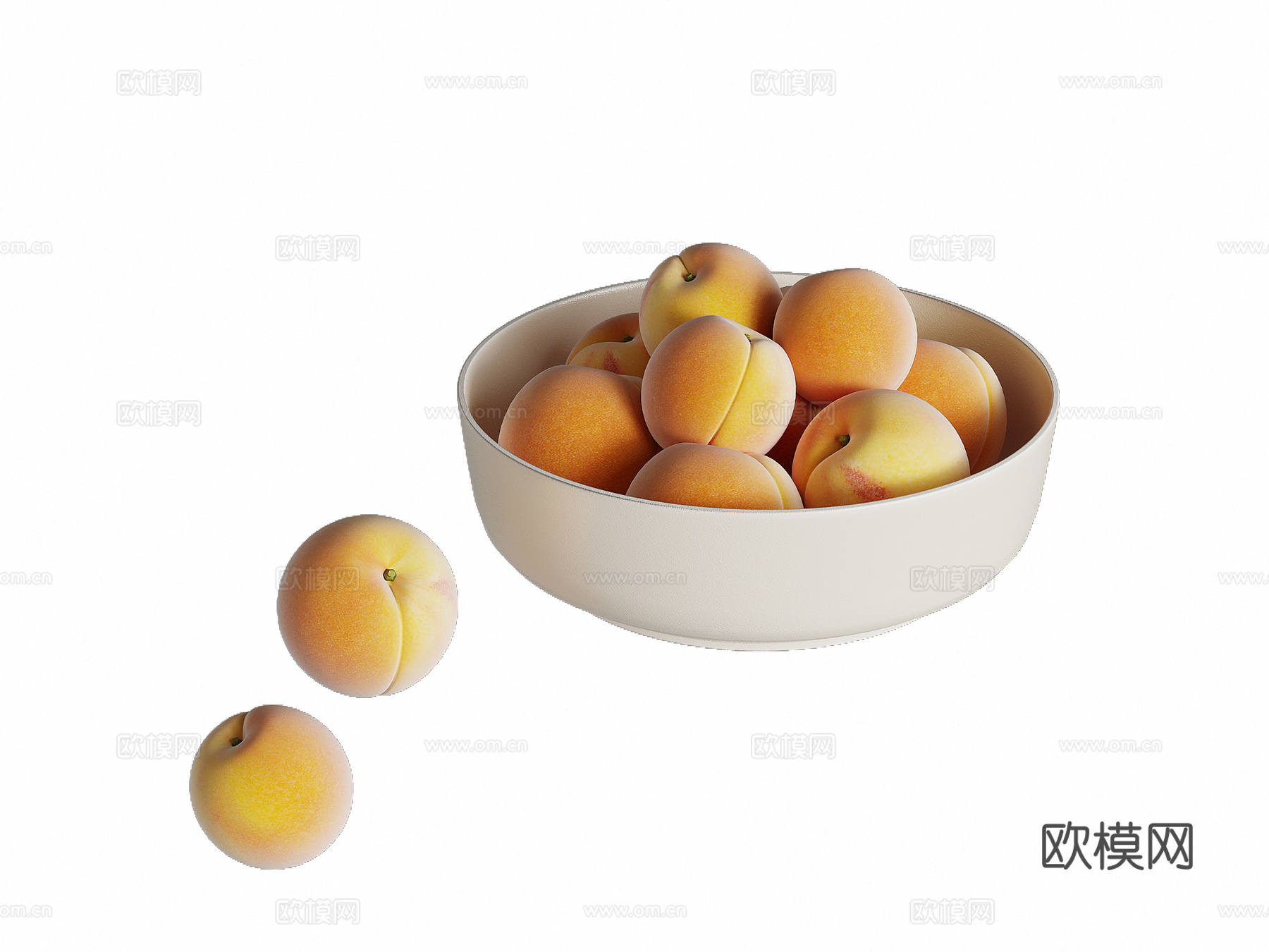 食物 现代果盘 水果 碗碟su模型