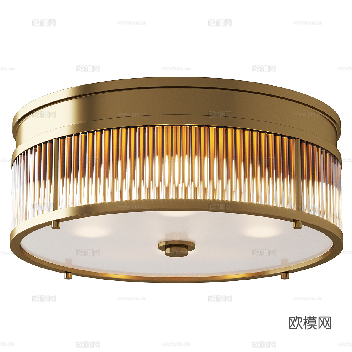 新中式轻奢吸顶灯3d模型