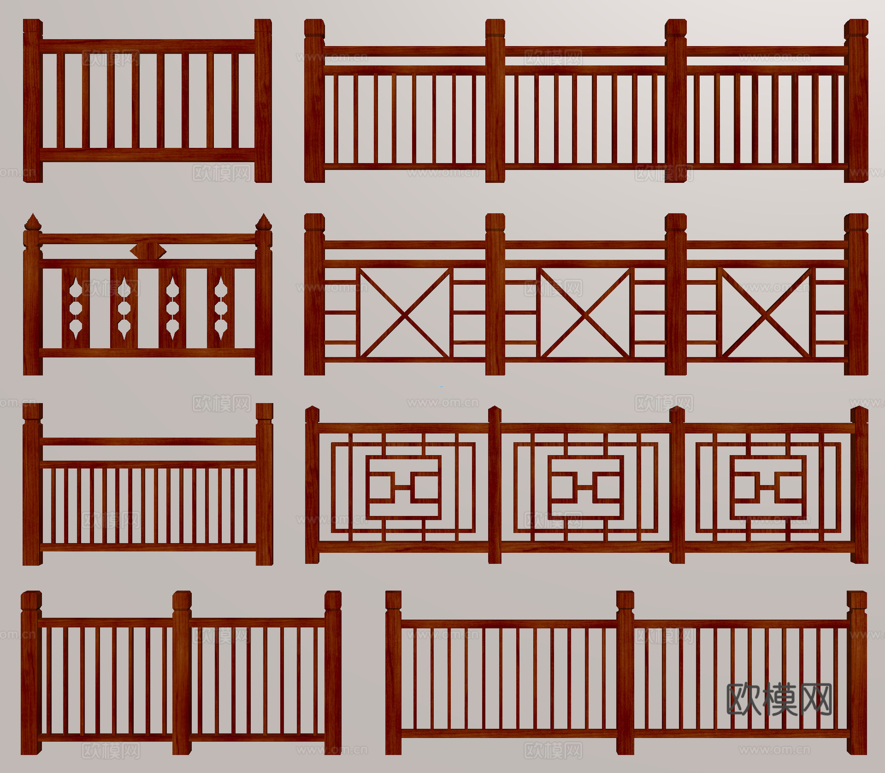 栅栏 护栏 栏杆 围栏su模型