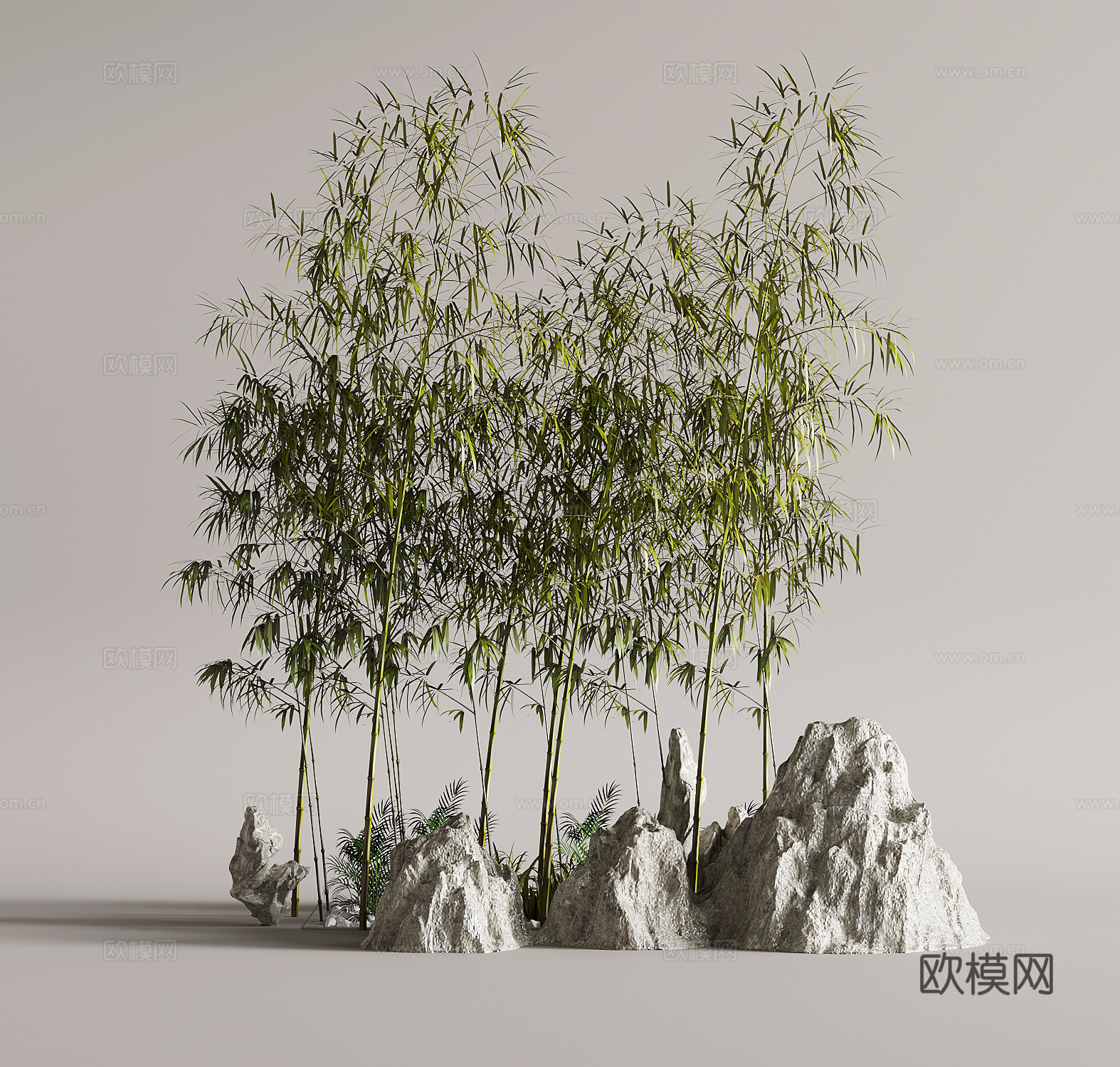 竹子 现代景观小品 竹子景观3d模型