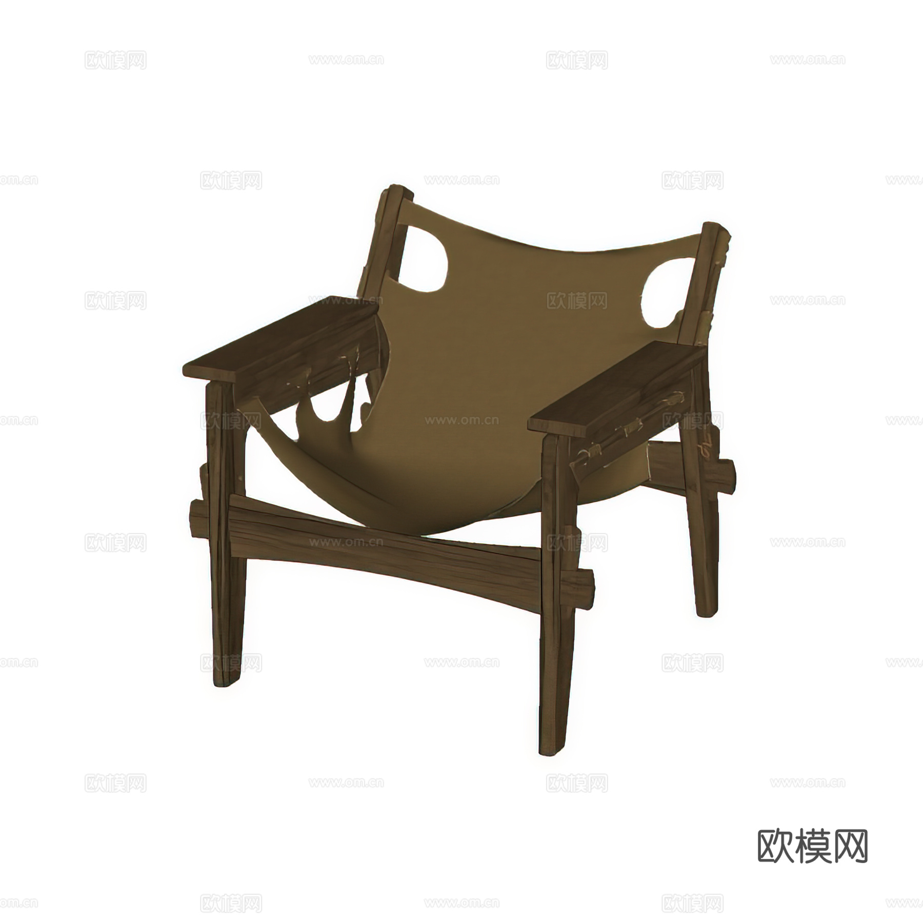 现代休闲椅 实木休闲椅 扶手椅su模型