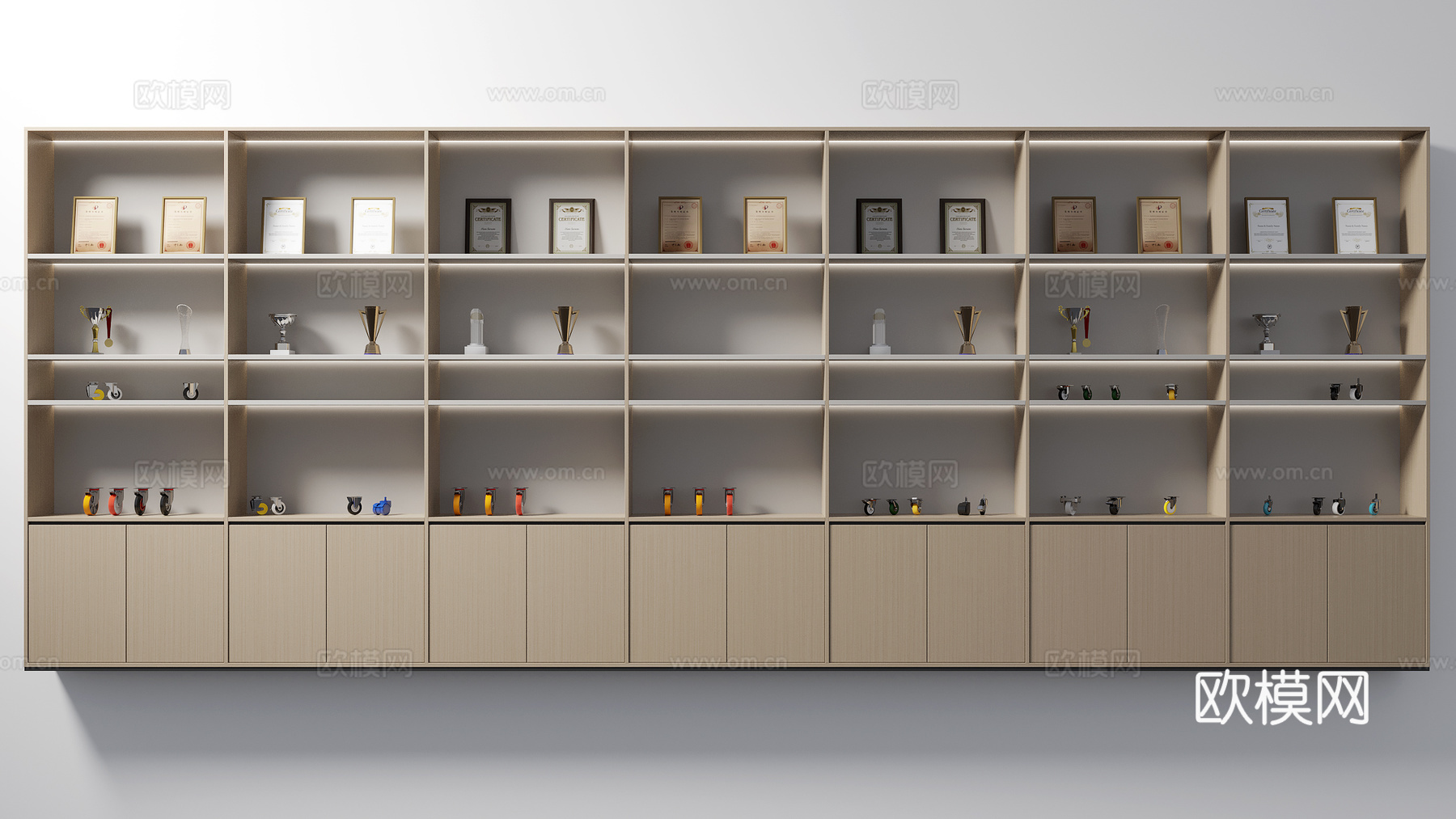 现代展示柜3d模型