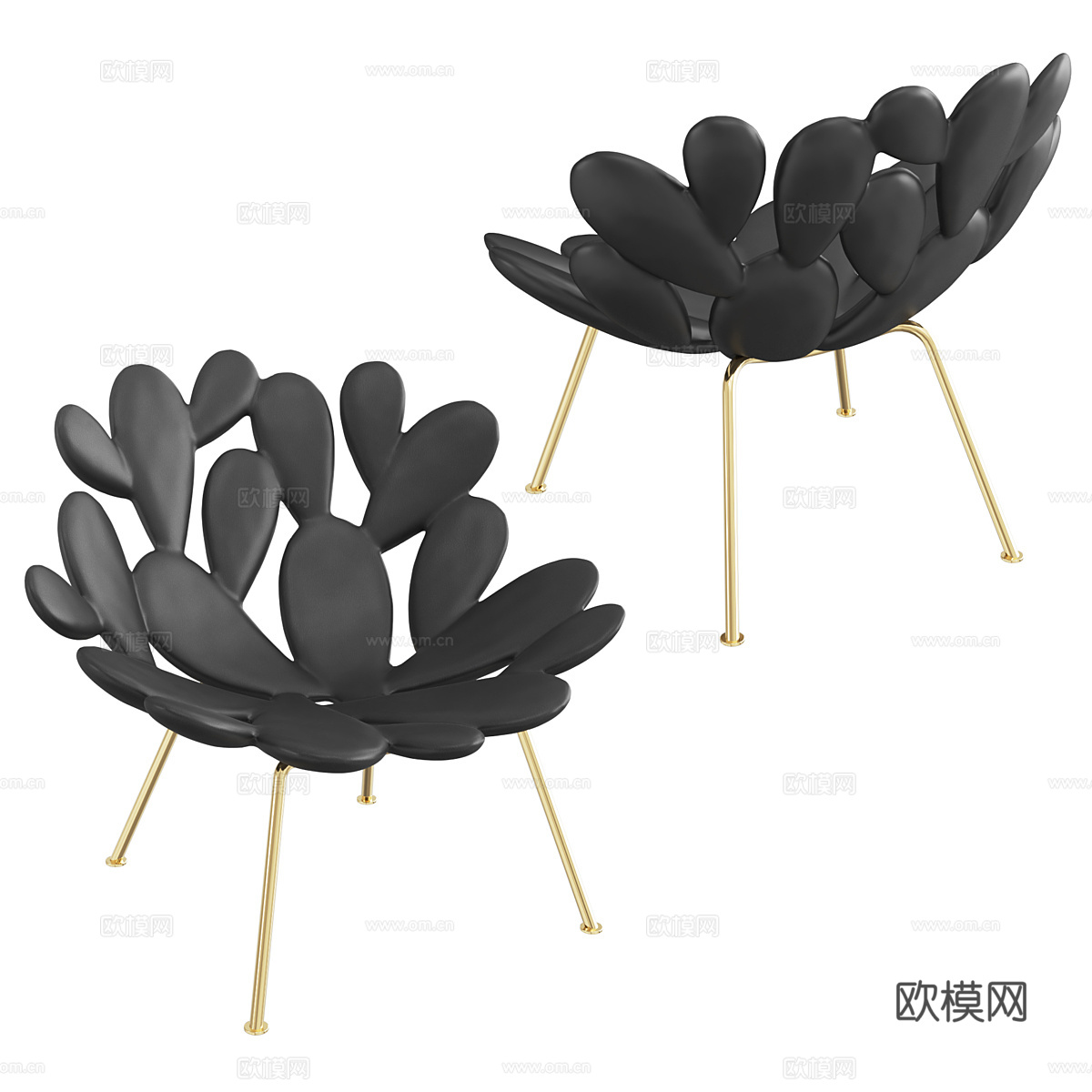 现代北欧休闲椅3d模型
