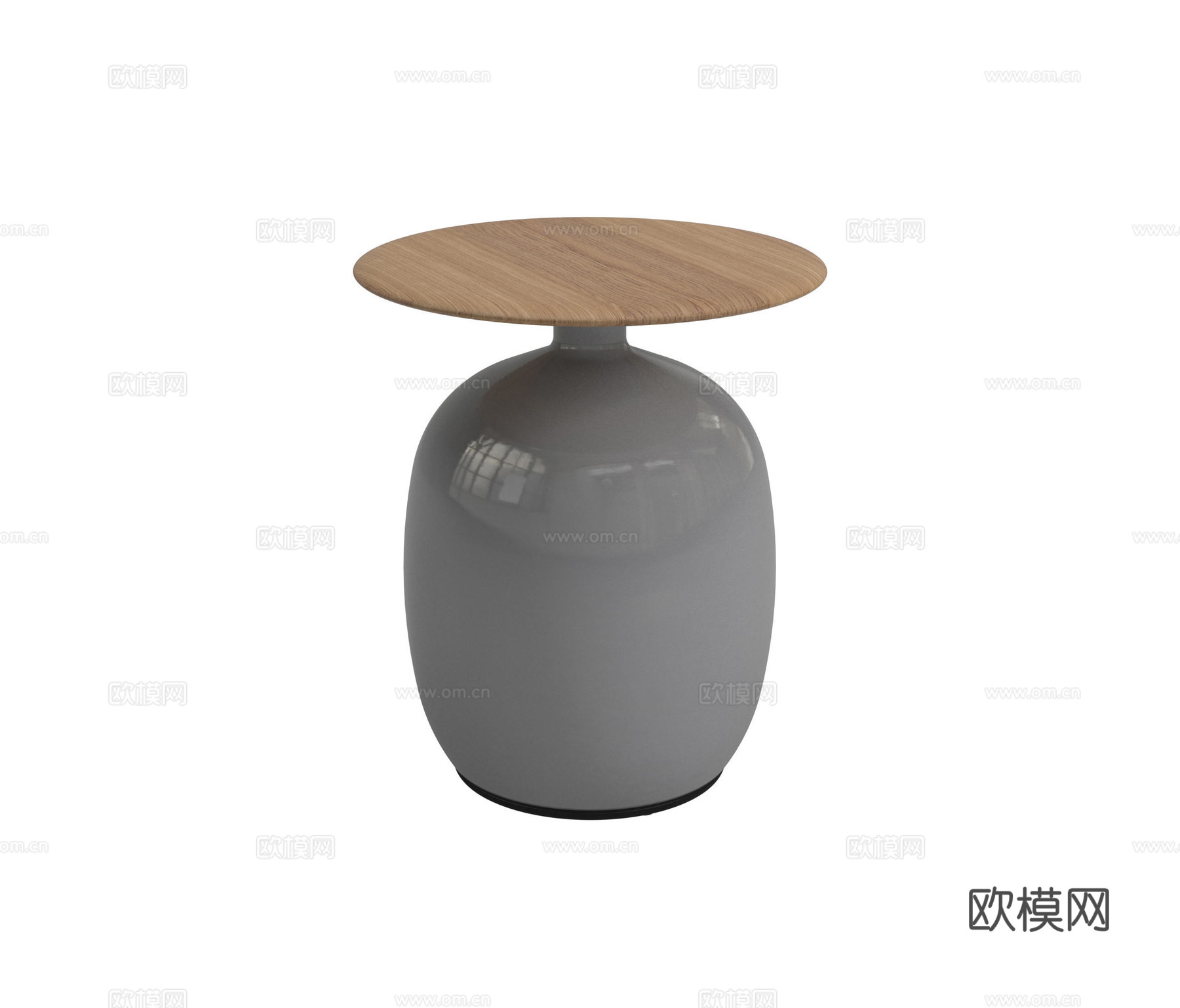 意式轻奢边几角几 柚木陶瓷边桌su模型