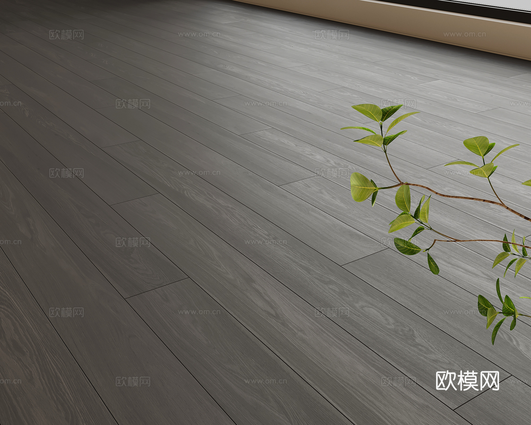 现代意式木地板 一字拼木地板3d模型