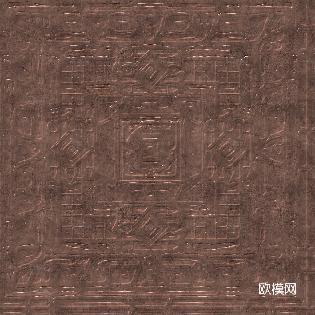 高清紫铜艺术花纹贴图