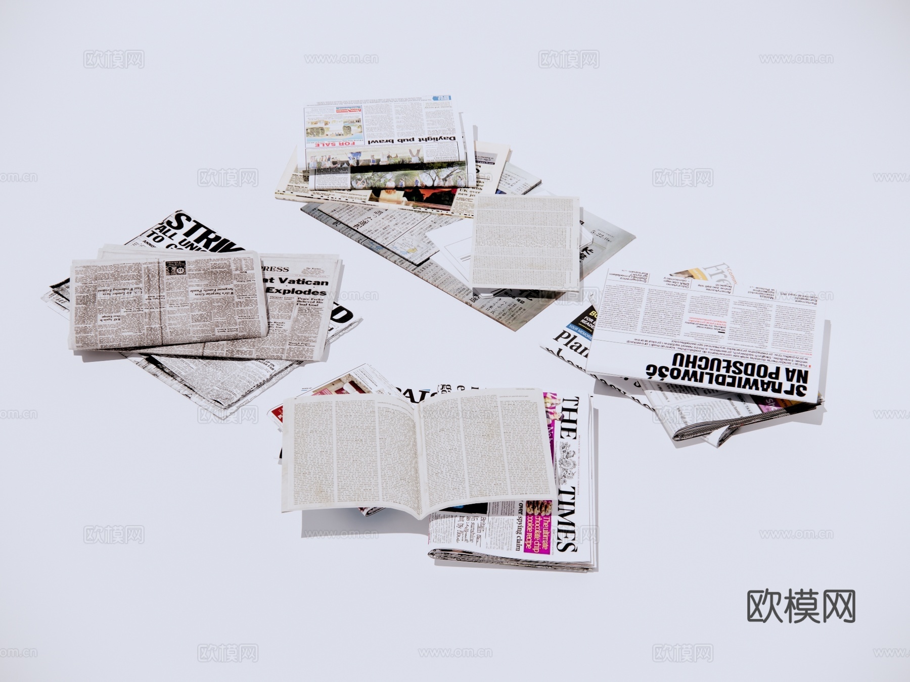 报纸杂志 书刊读物su模型