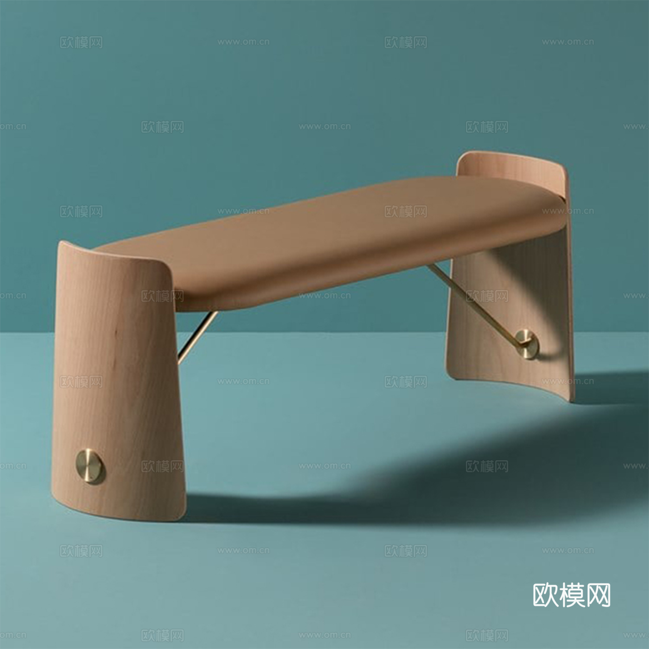 意式轻奢床尾凳客厅真皮沙发长凳衣帽间创意换鞋凳餐厅创意长餐凳su模型