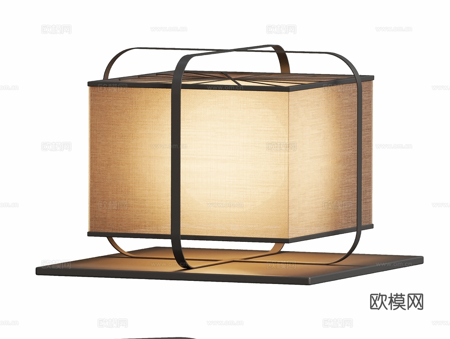 新中式金属台灯3d模型