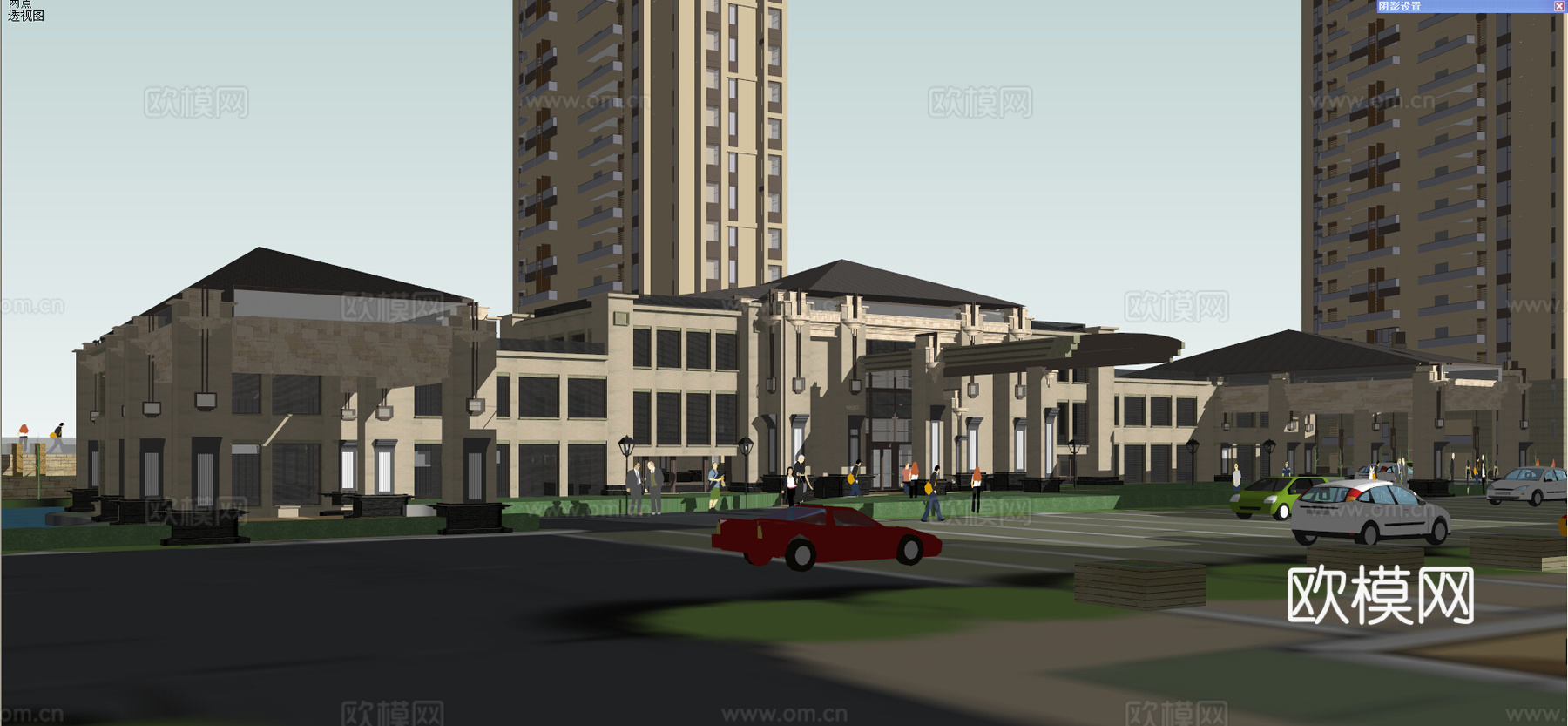 中华大街新古典小区+英式洋房su模型