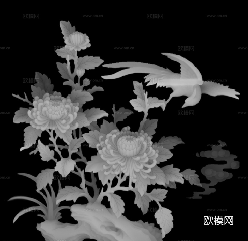 黑白凹凸 浮雕