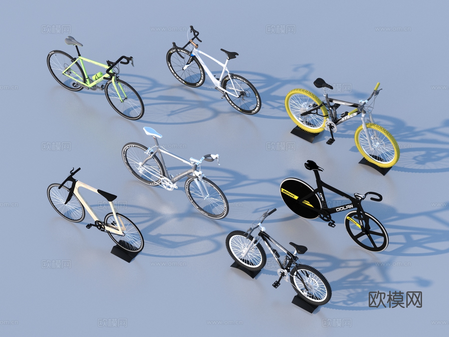 自行车 单车 交通工具3d模型