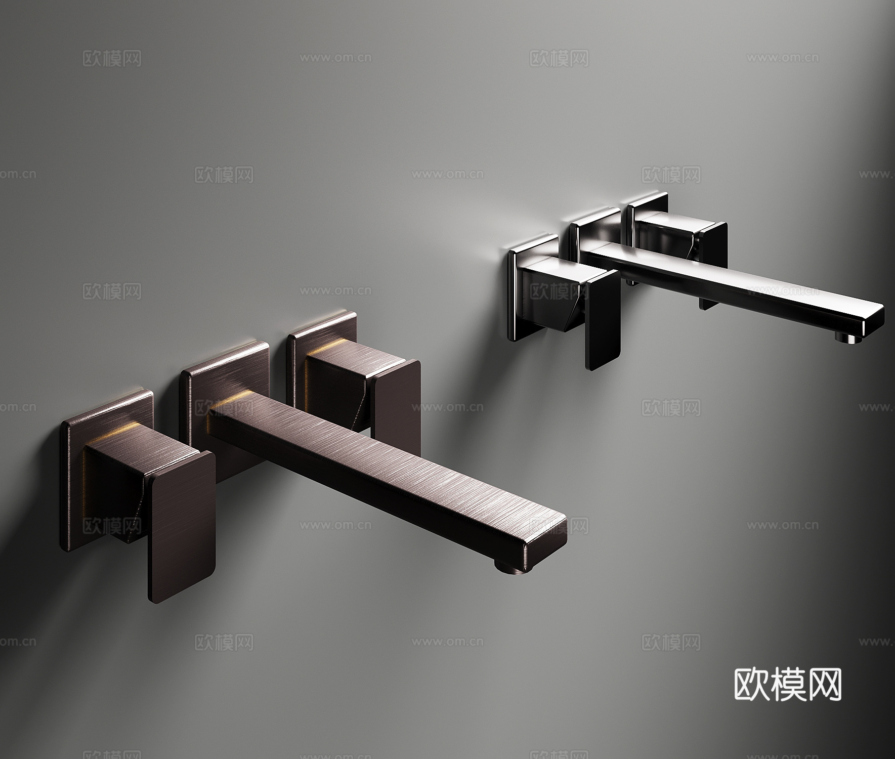 水龙头 现代墙排水龙头3d模型