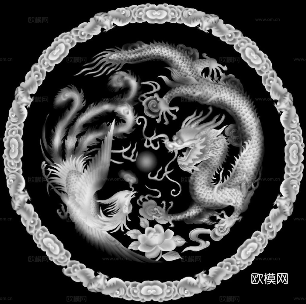 黑白凹凸 浮雕
