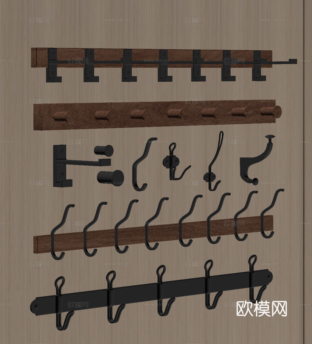 挂钩 现代挂钩 挂衣架su模型