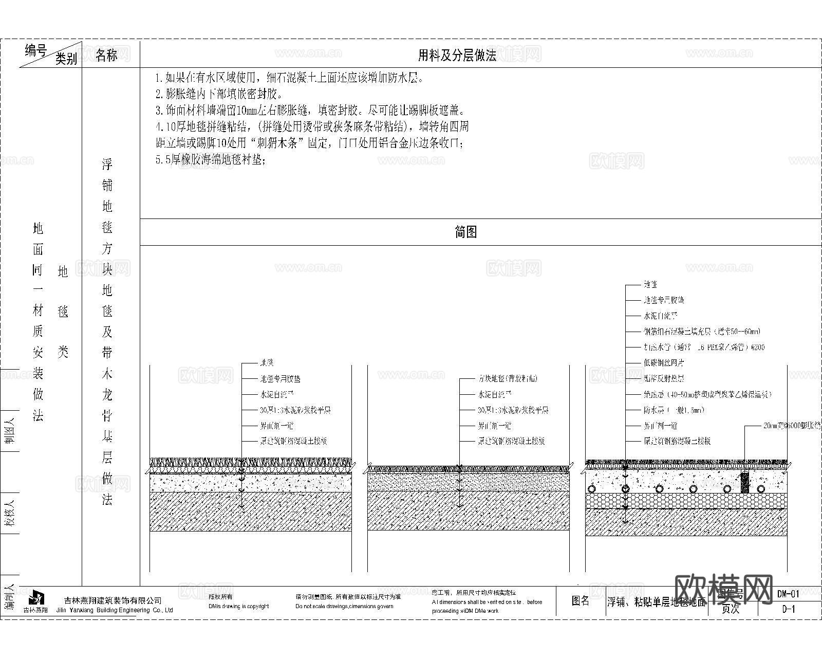 技术手册cad施工图