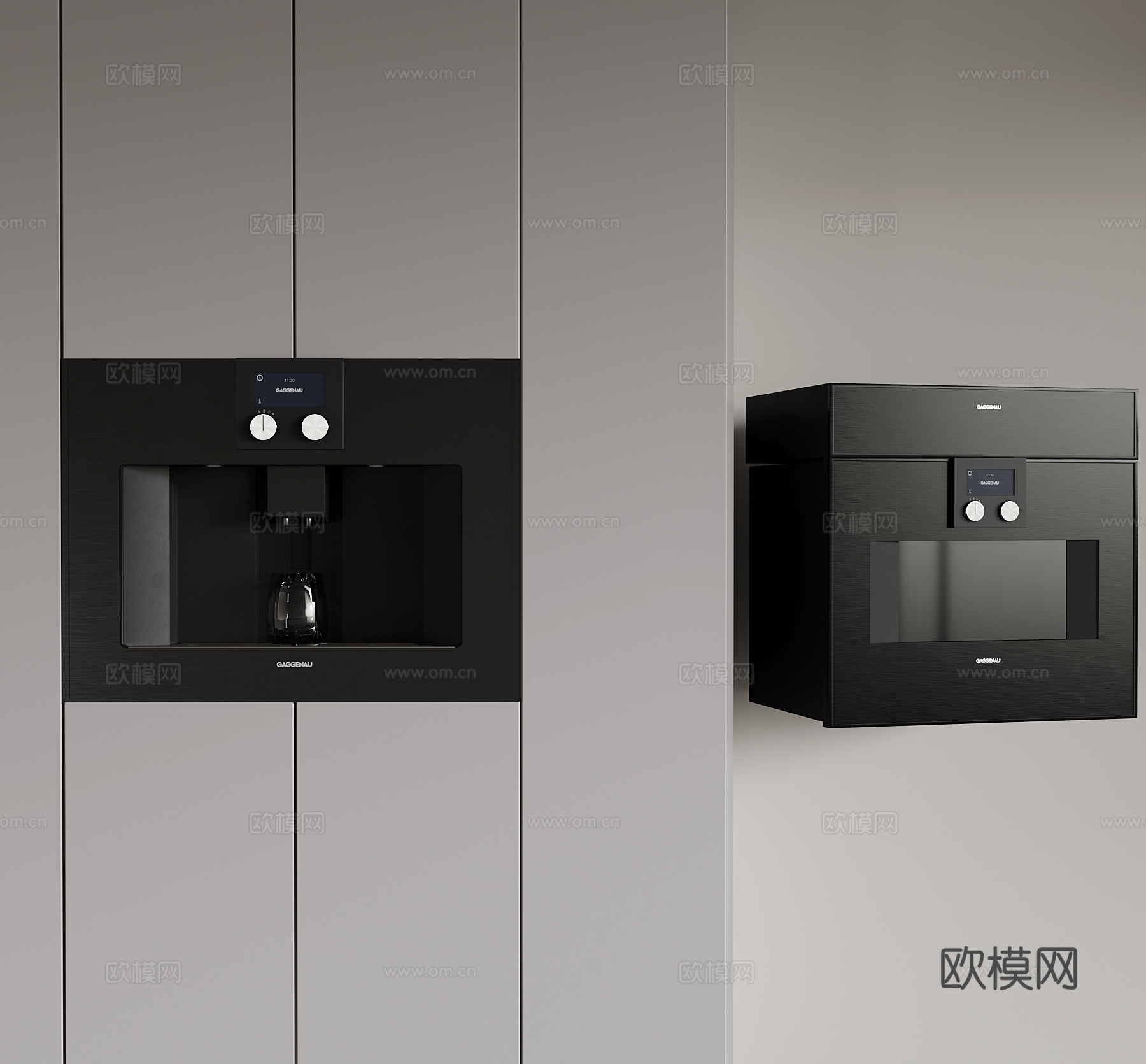 现代直饮机 消毒柜 电器su模型