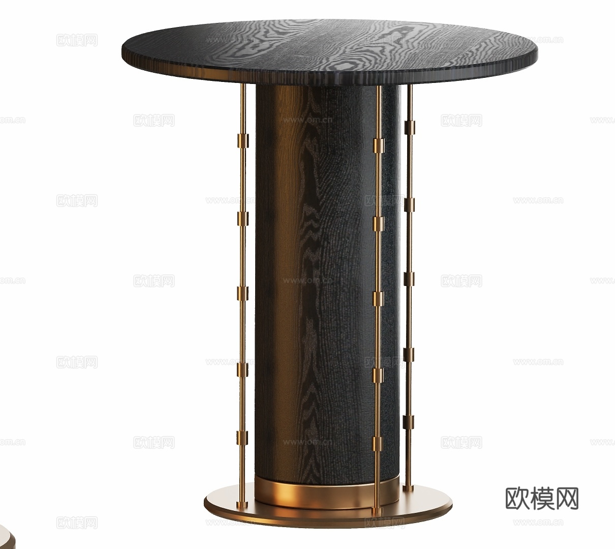 现代金属轻奢圆几边几角几3d模型