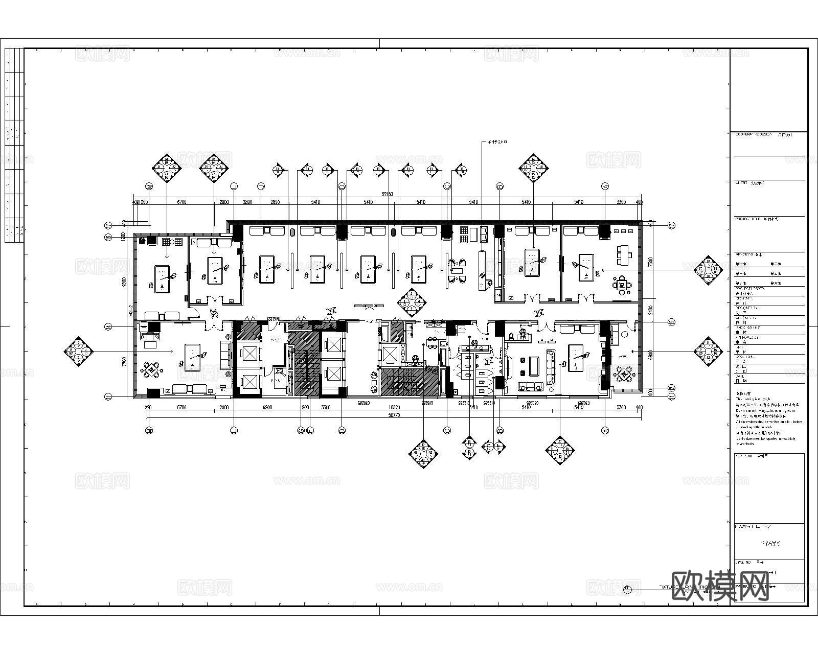 台球厅全套施工图纸cad施工图