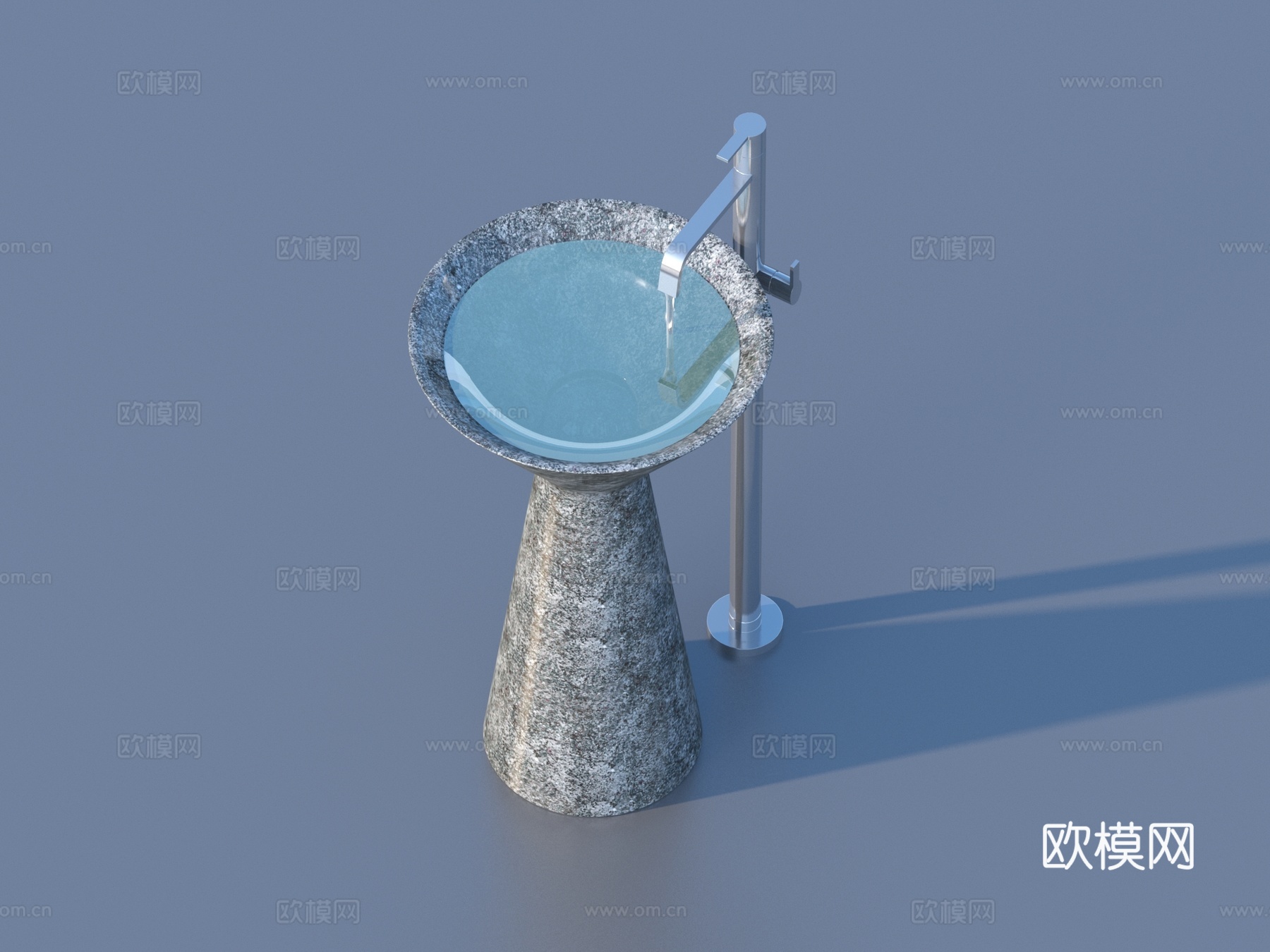 洗手盆 洗手台 石槽3d模型
