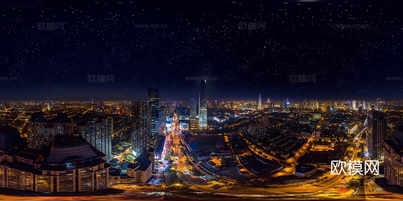 城市外景天空HDR全景贴图