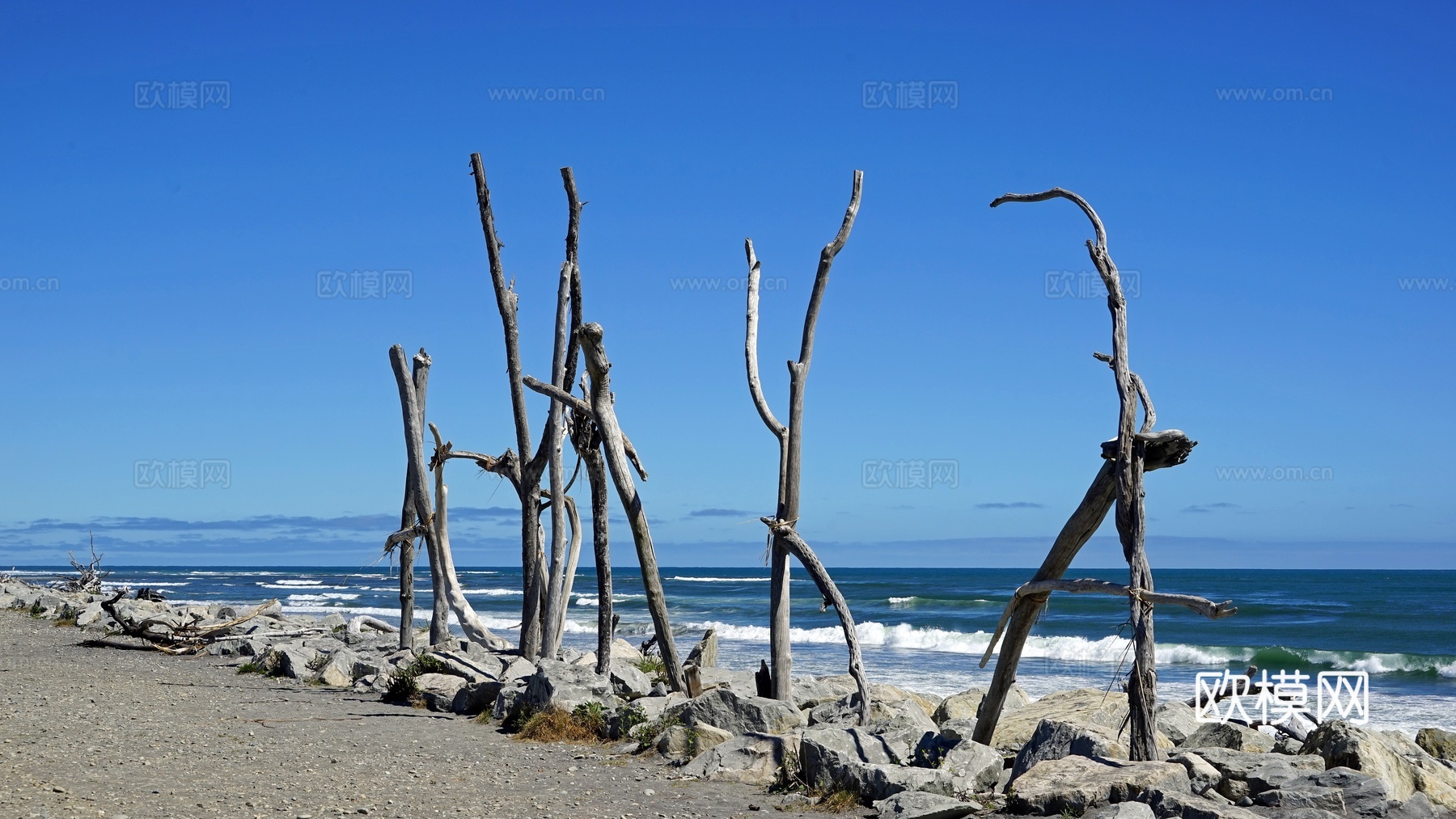 海边 沙滩 港口