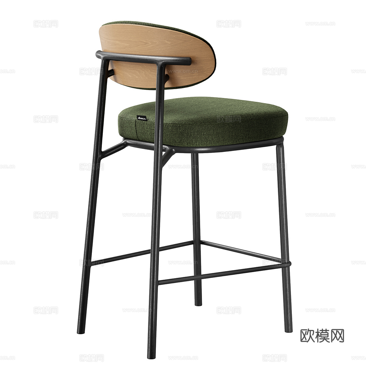 现代意式极简吧台椅3d模型
