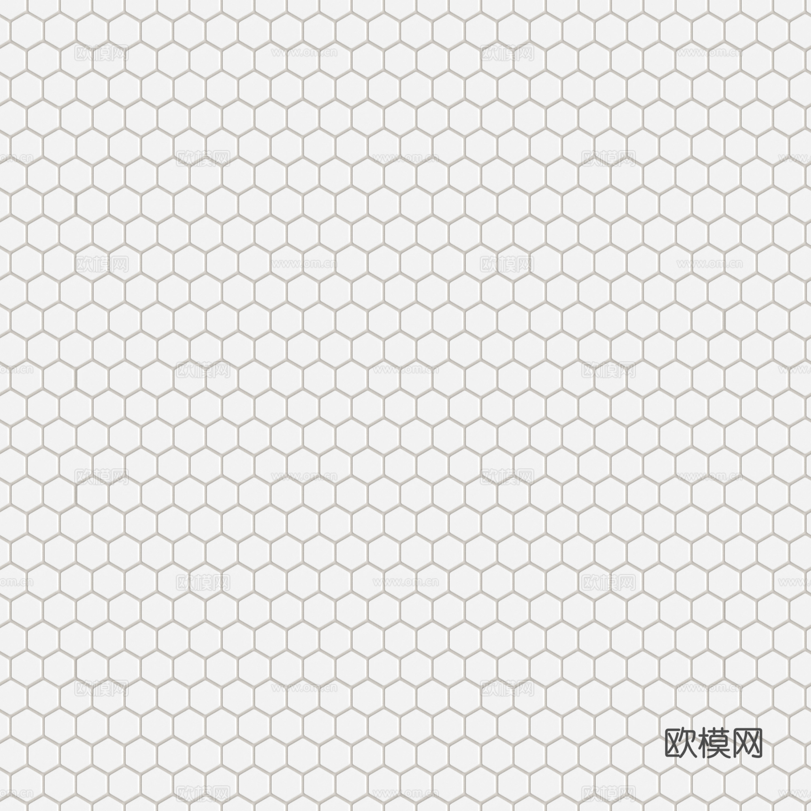 六边形白色瓷砖无缝贴图