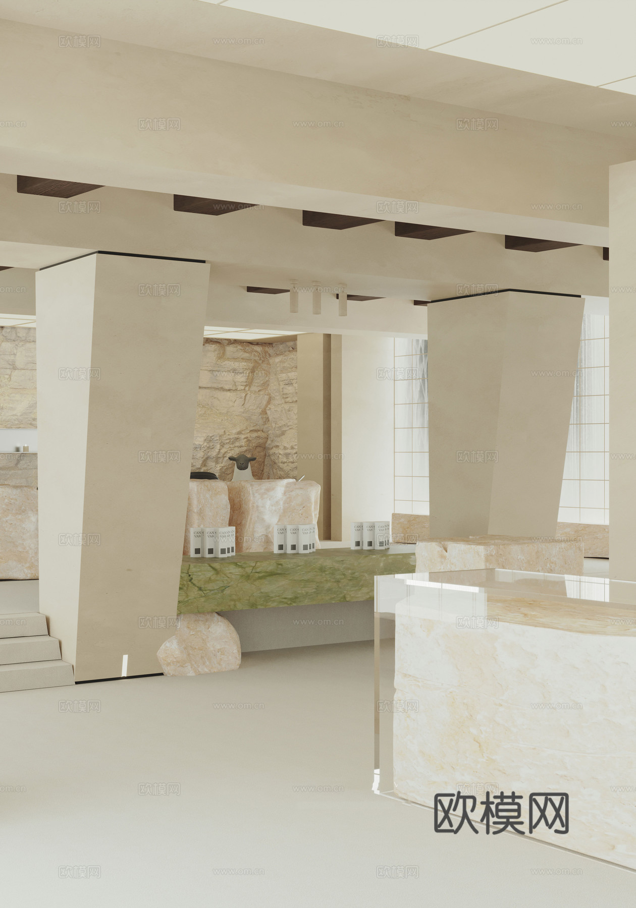 奢侈品店展台3d模型