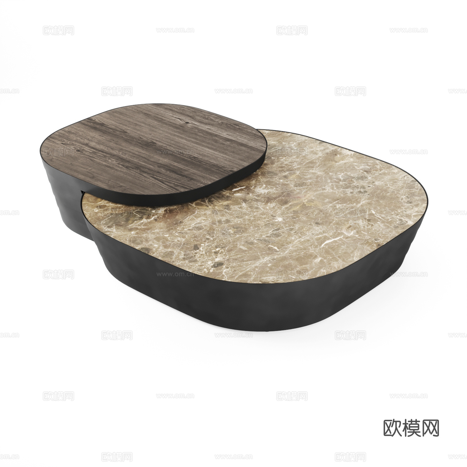 现代意式茶几组合3d模型