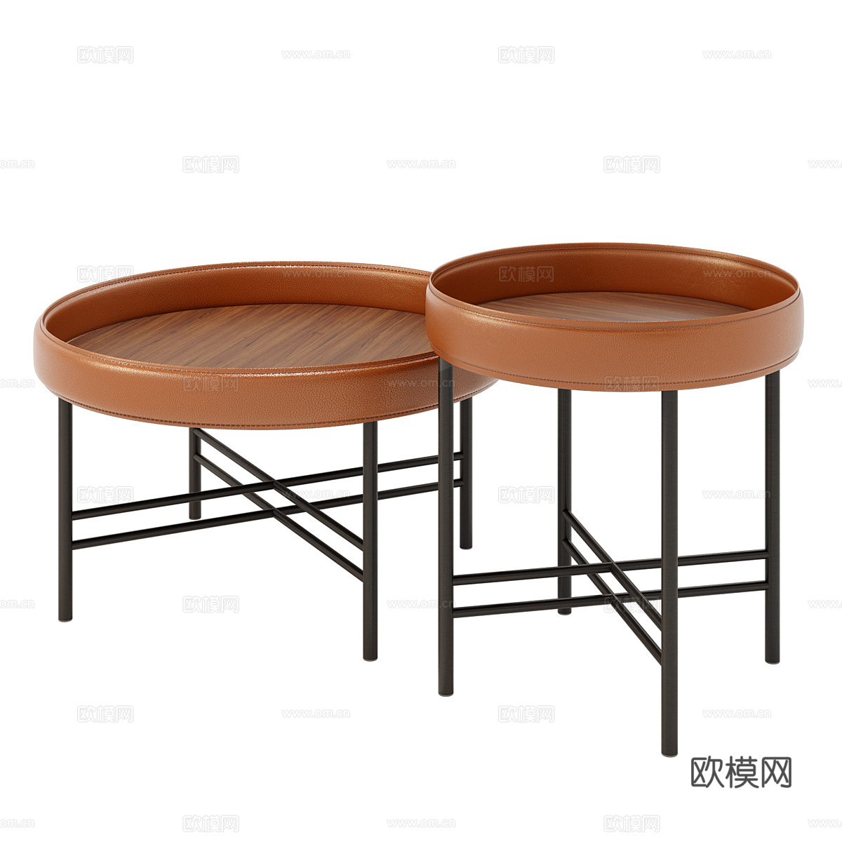 现代意式轻奢茶几组合3d模型