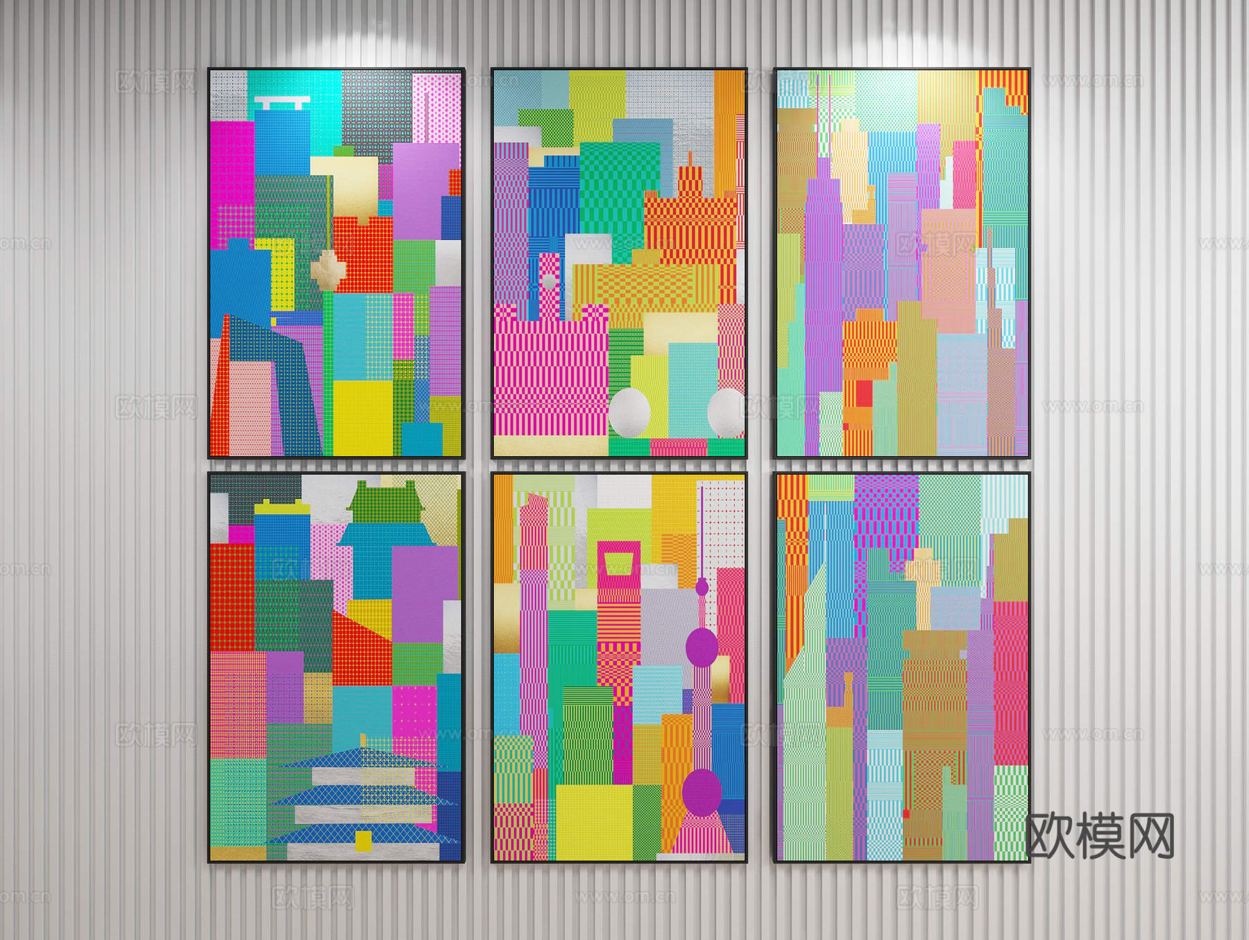 装饰挂画 装饰画 抽象画 艺术画3d模型