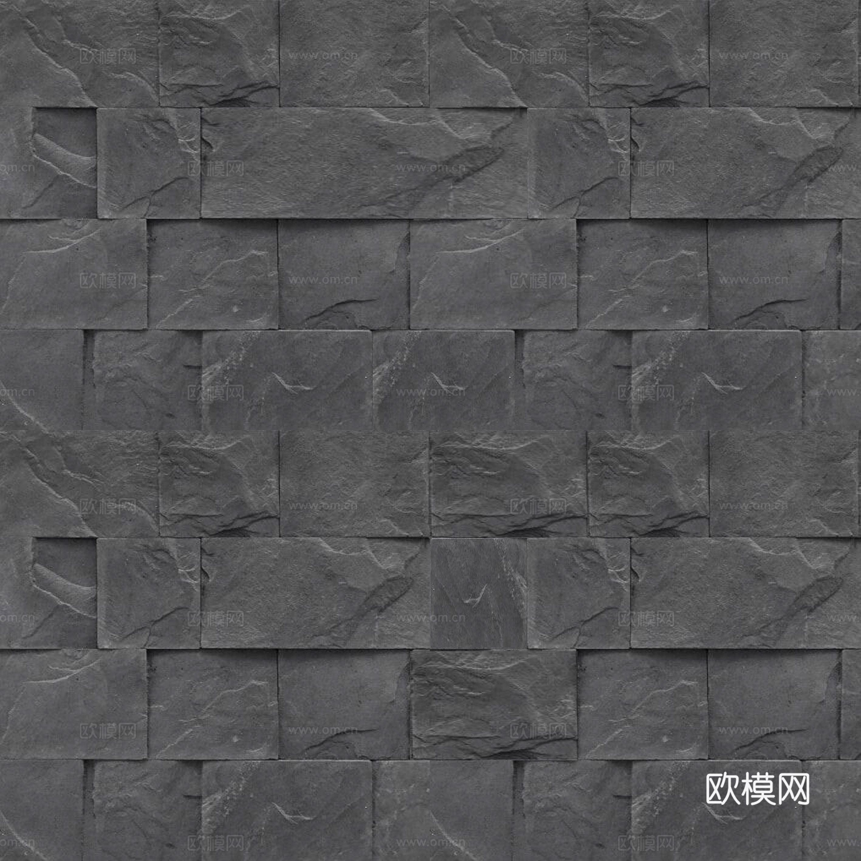 深色文化石墙面贴图