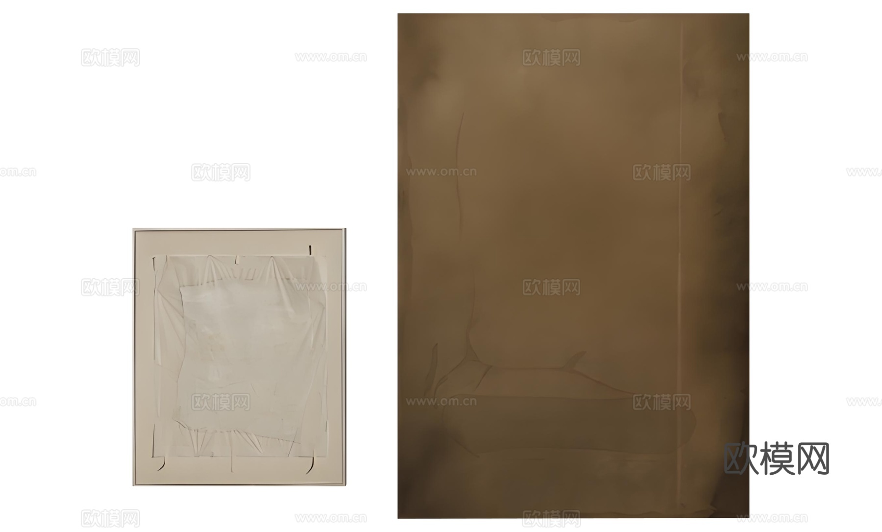 中古艺术装饰画挂画su模型