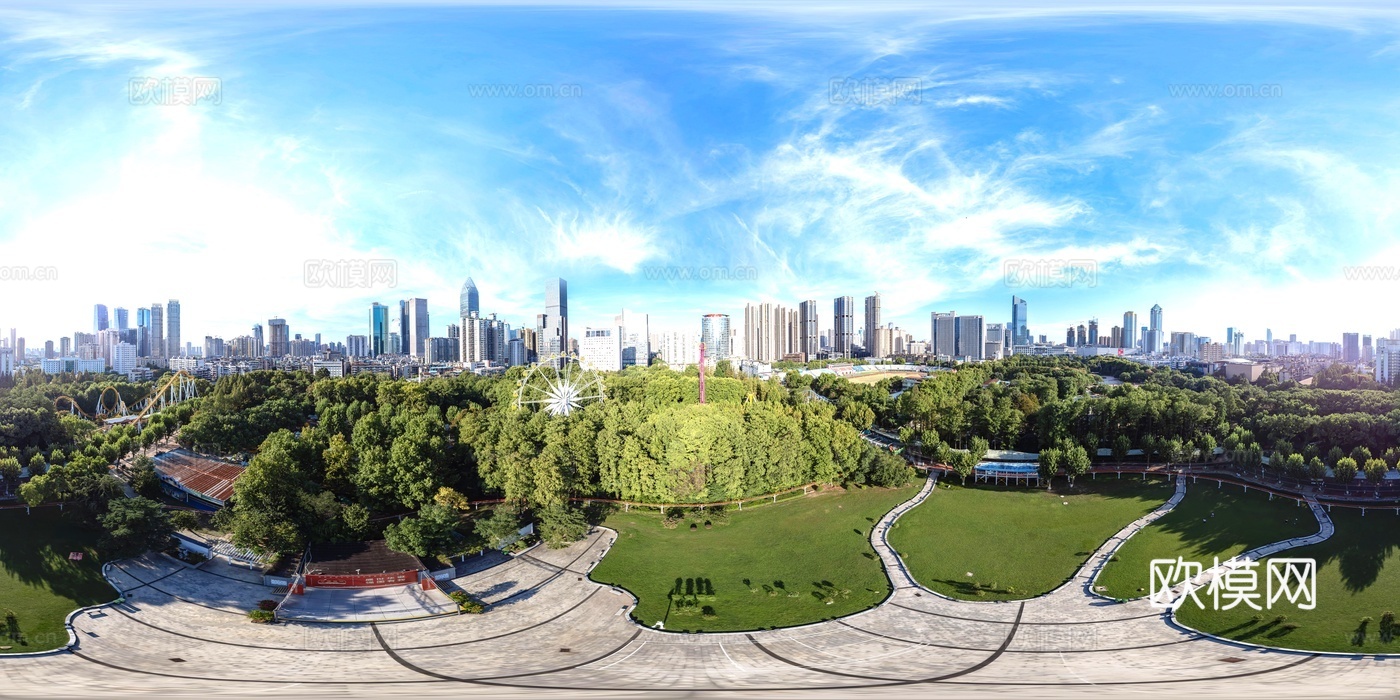 城市外景天空HDR全景贴图