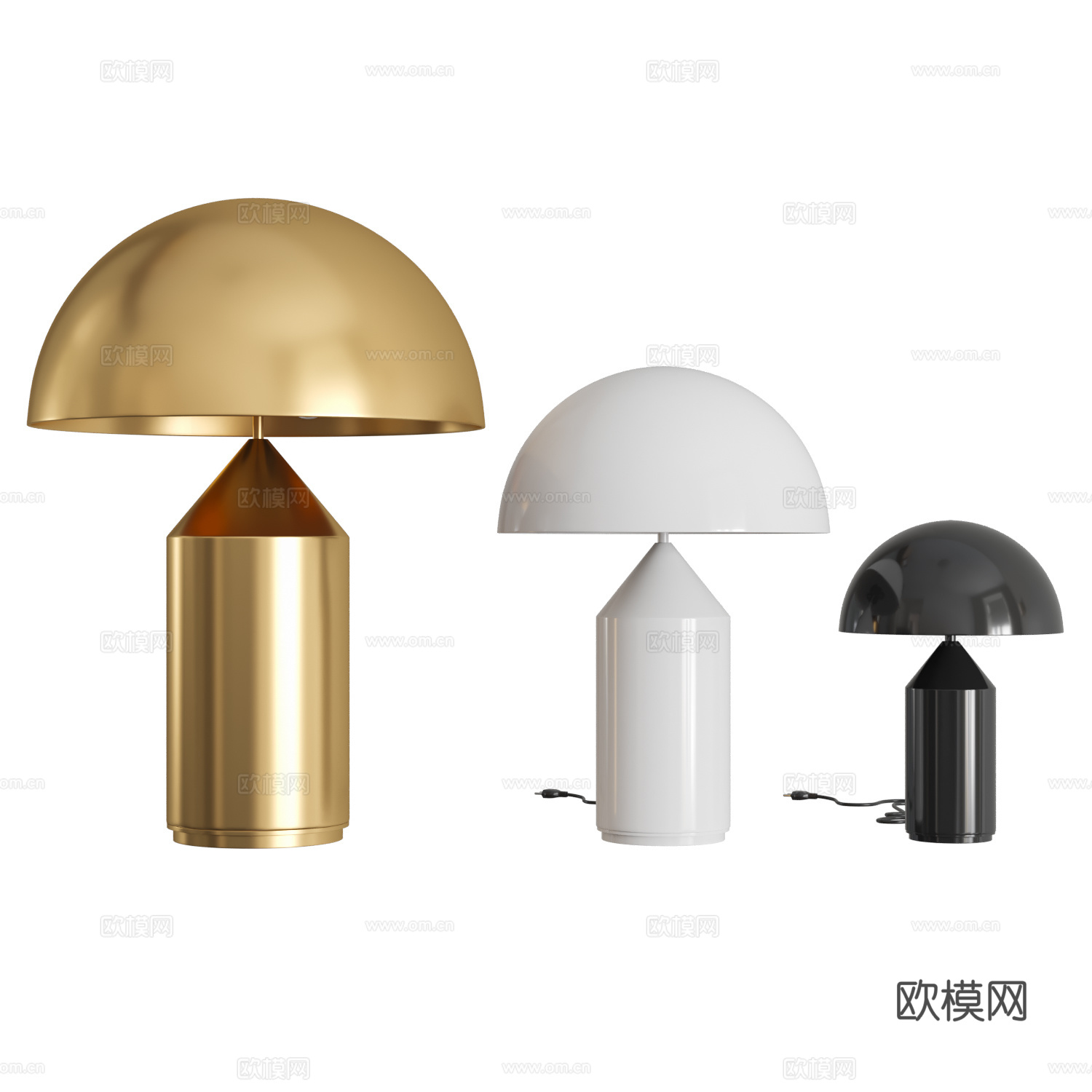 现代意式轻奢台灯3d模型