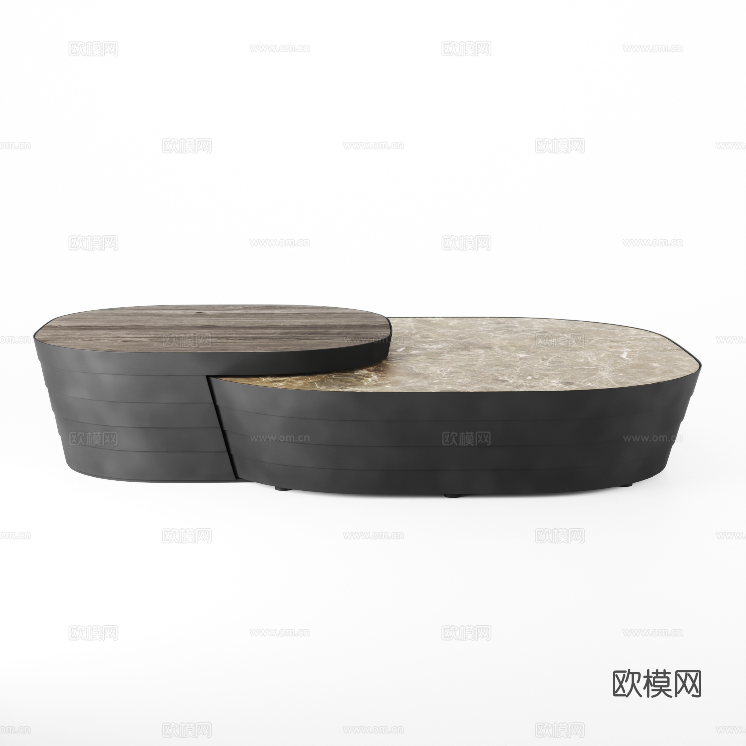 现代意式茶几组合3d模型