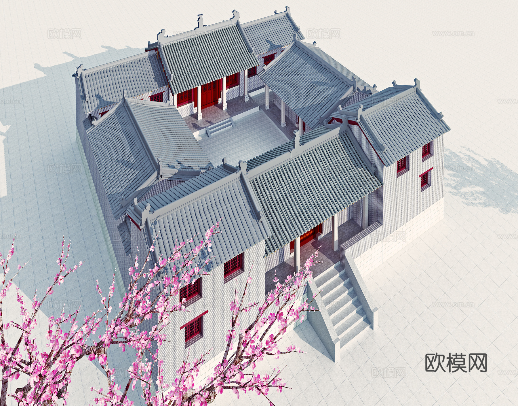 寺庙3d模型