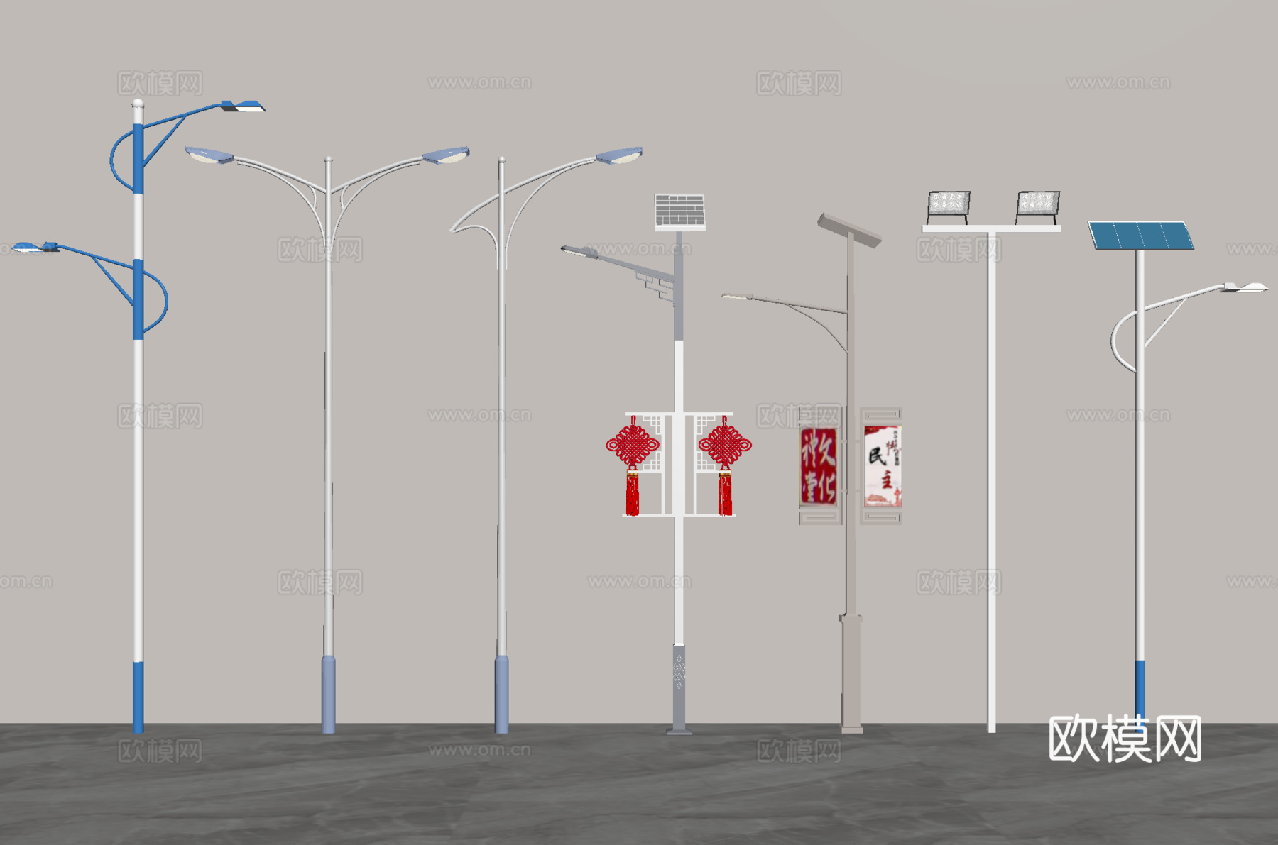 户外灯 市政路灯su模型