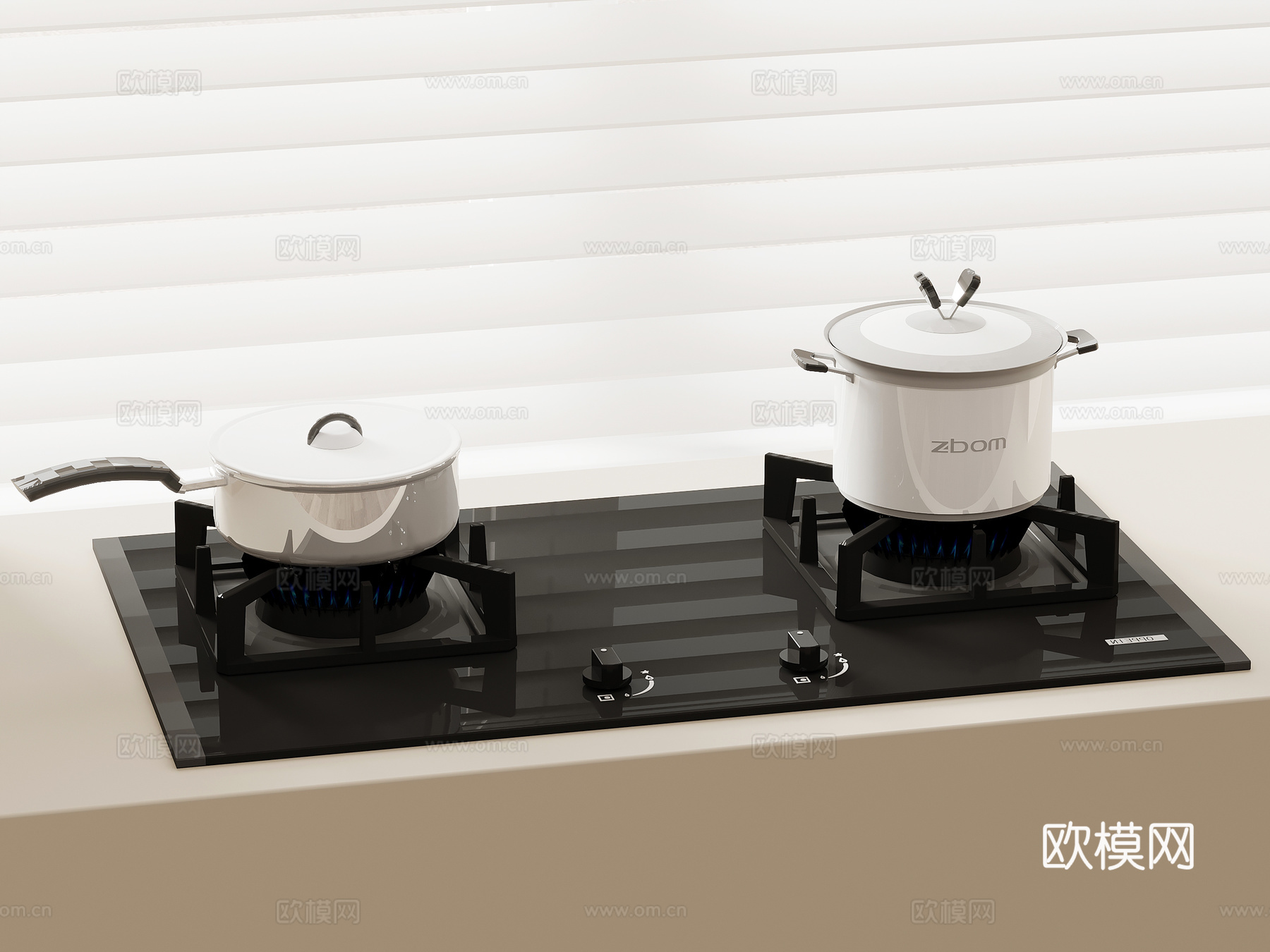 现代灶具 灶台su模型
